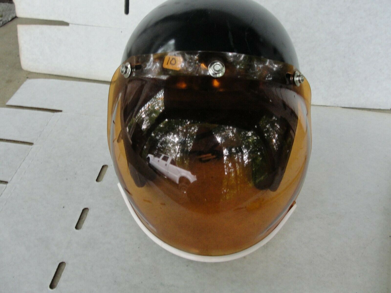 NOS Gran-Prix Bubble Face Shield in Orange BM-Z87J - Vintage! - Fresh Stock Dated February 2026