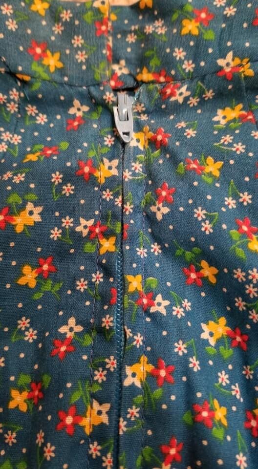 1970's Floral Print Skirt w/ matching Blouse Prairie Square Dance Cottage XS - Fresh Stock Dated March 2026