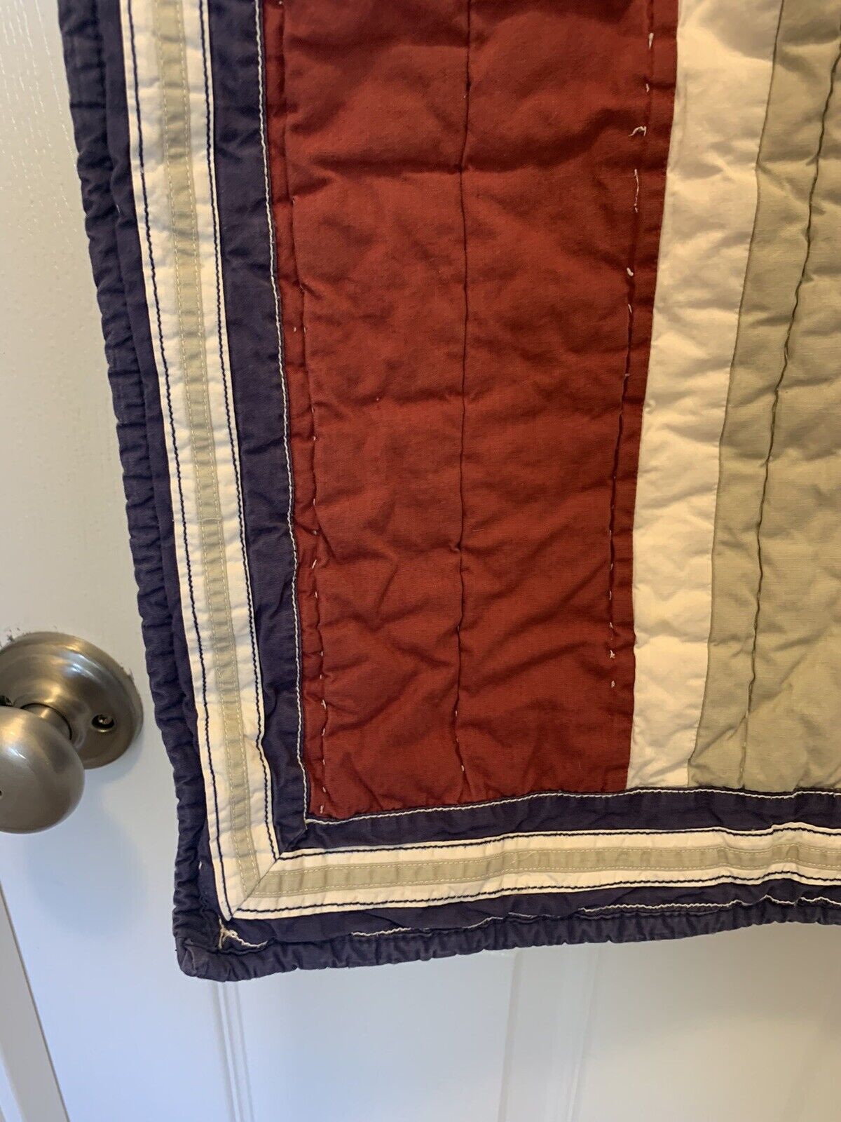 Pottery Barn Kids Green White Kahki Blue Red Quilted Standard Sham 20x26 - Fresh Stock Dated February 2026