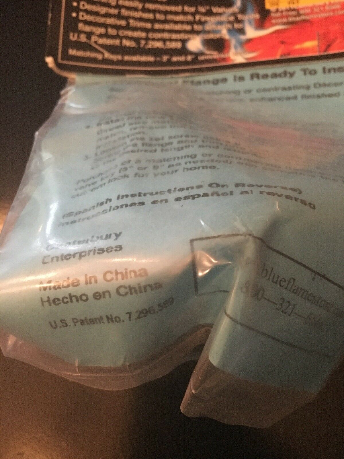 Blue Flame Universal Decor Fireplace Flange w 3