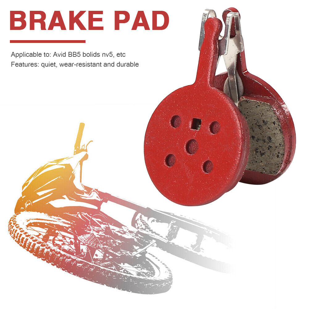 2pcs MTB Bike Brake Pads Semi-Metallic Bicycle Braking Disc for Avid BB5 - Fresh Stock Dated February 2026