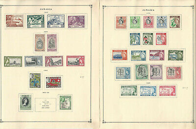 Jamaica Stamp Collection on 9 Scott Pages, 1919-1963, JFZ - Fresh Stock Dated December 2025
