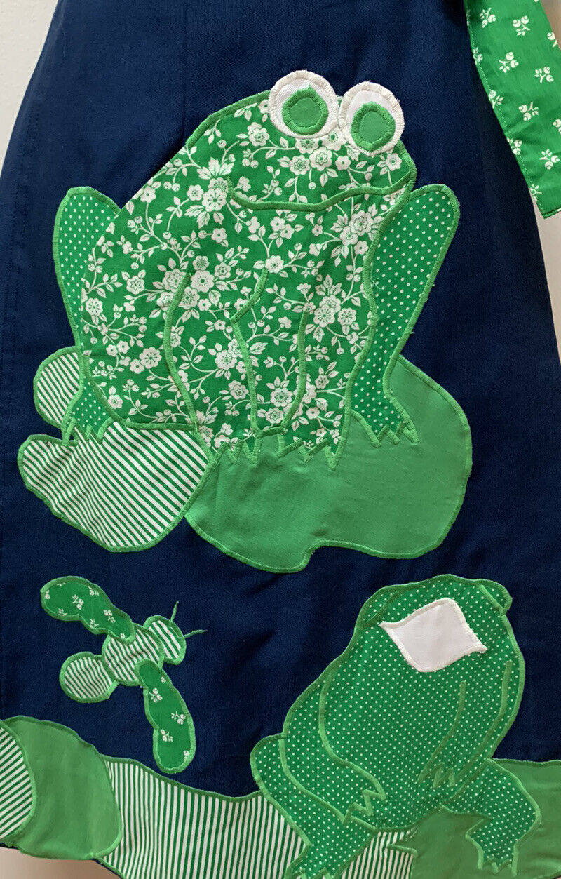 VTG Rare ALFREDO'S WIFE Boho Patchwork Applique Frog Mouse Wrap Skirt Kitschy - Fresh Stock Dated March 2026