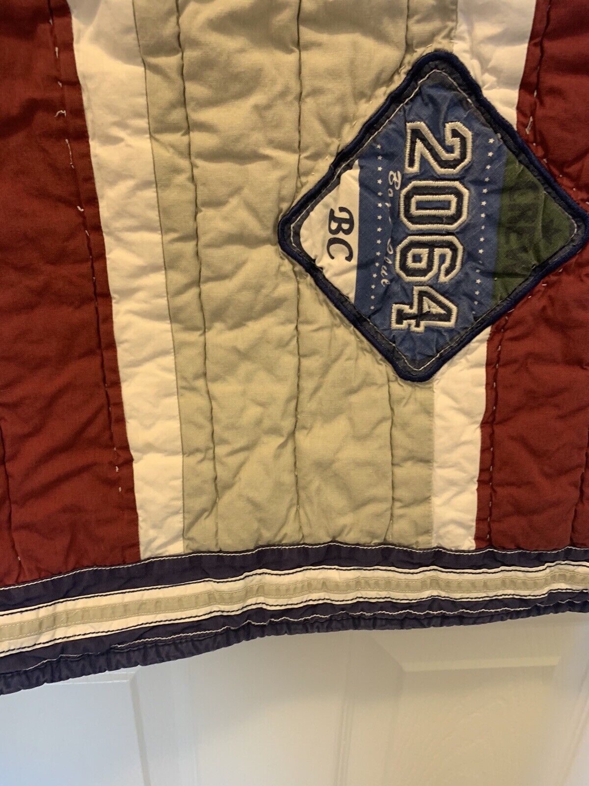 Pottery Barn Kids Green White Kahki Blue Red Quilted Standard Sham 20x26 - Fresh Stock Dated February 2026