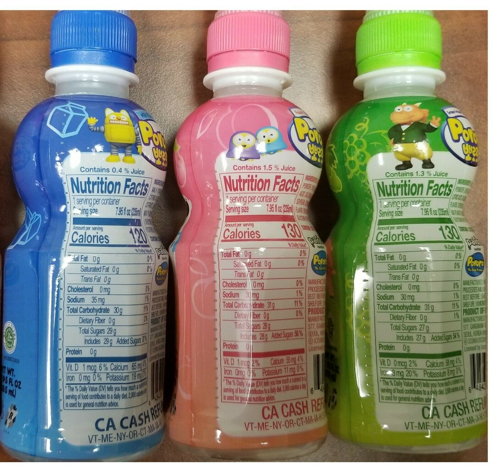 Rice Cake Mochi Set/3 Green Tea Taro Red Bean 7.4 Ounce & Paldo Set 3 Pororo - Fresh Stock Dated December 2025