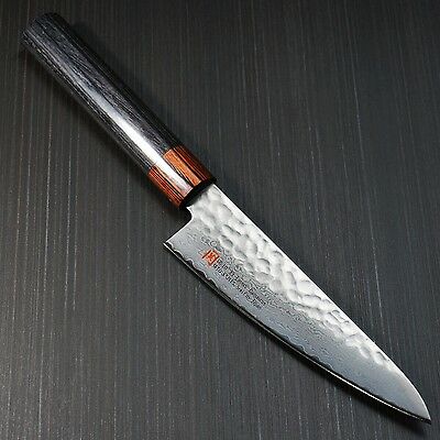 Japanese SETO ISEYA Hammered Damascus VG10 Small Santoku Knife Seki Japan I-8 - Fresh Stock Dated December 2025