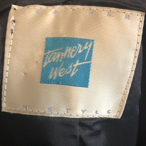 Vintage 80s 90s Tannery West Sexy Black Leather Skirt Sz S Small - Fresh Stock Dated February 2026