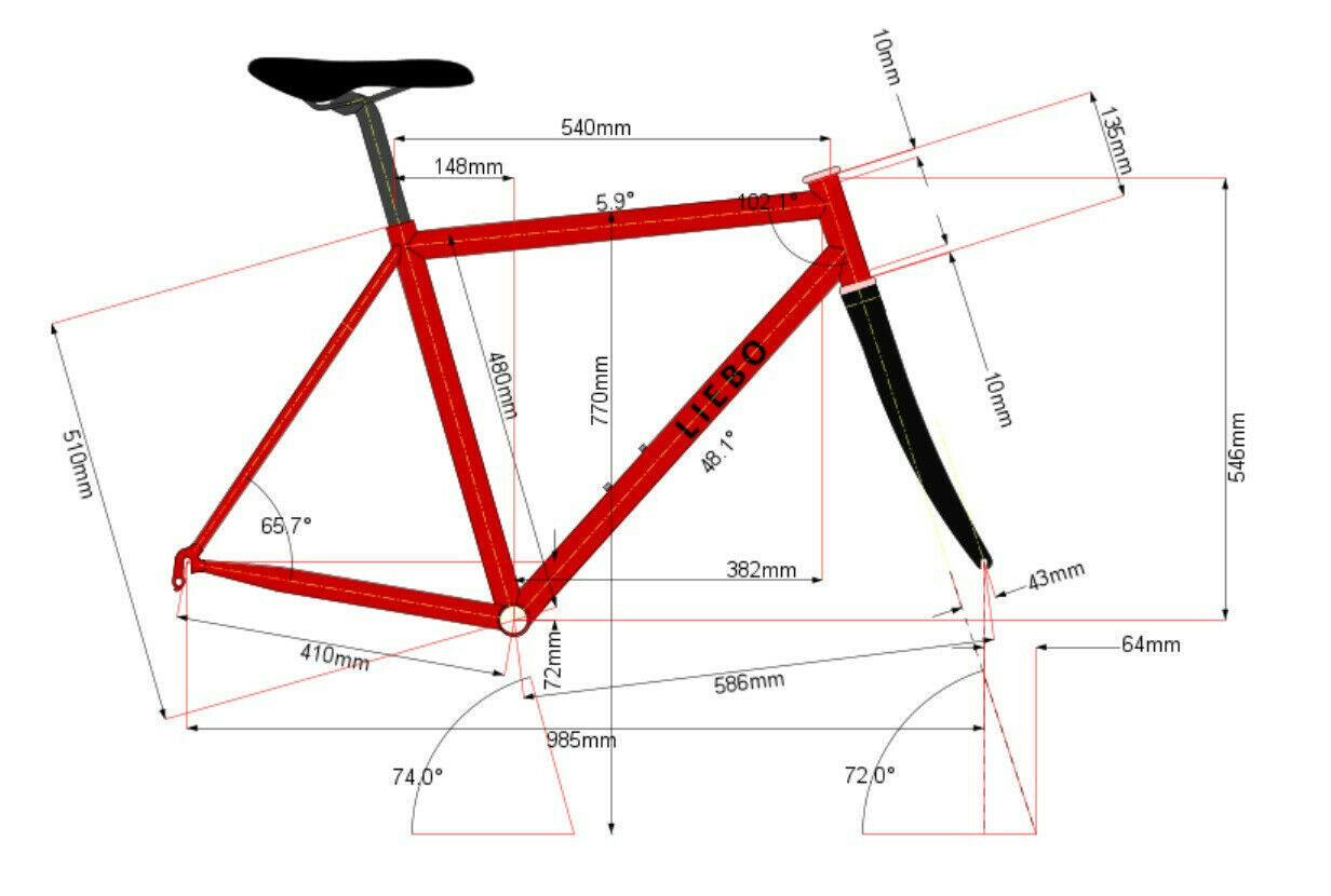LIEBO Bicycles 54cm Columbus LIFE steel road bicycle - Fresh Stock Dated February 2026