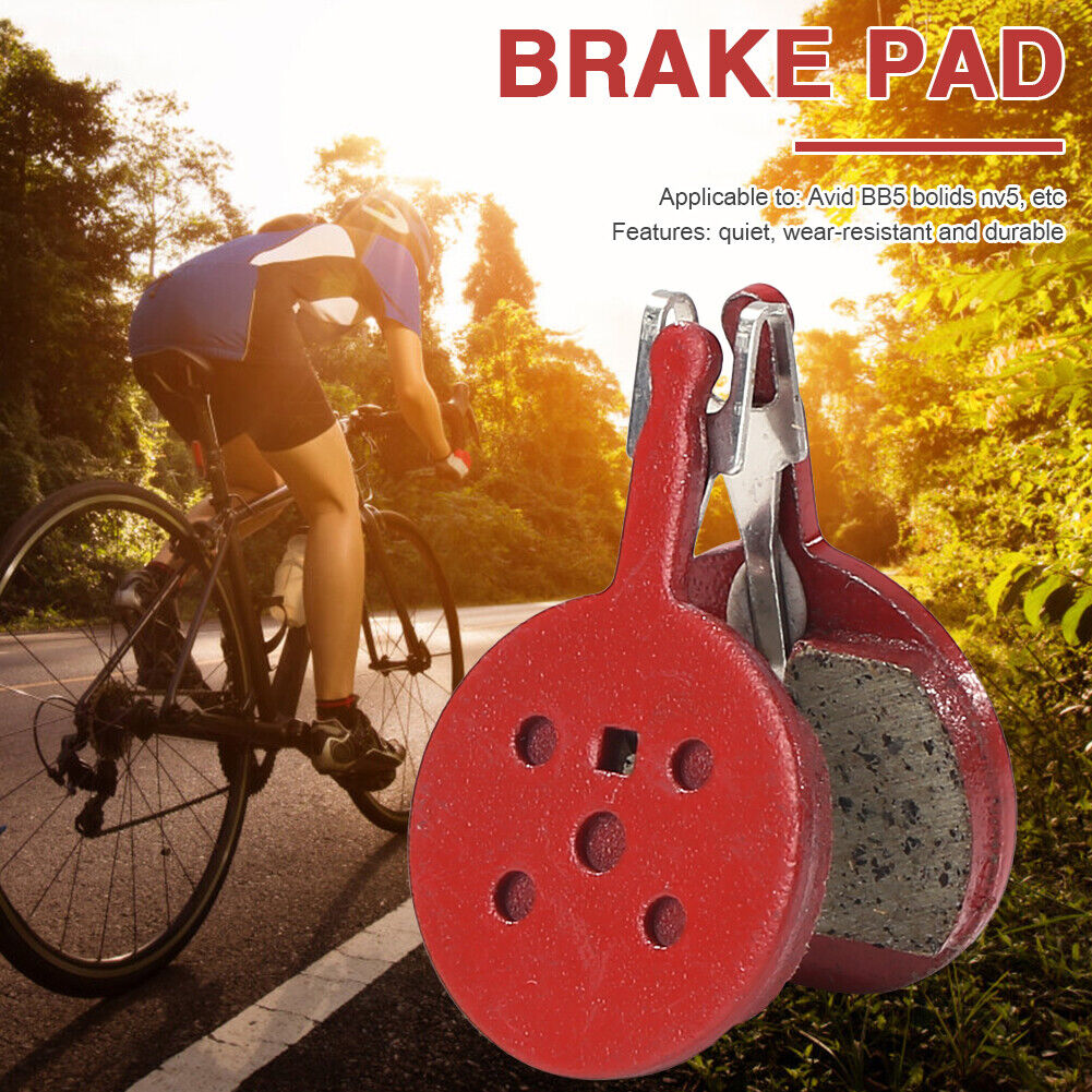 2pcs MTB Bike Brake Pads Semi-Metallic Bicycle Braking Disc for Avid BB5 - Fresh Stock Dated February 2026