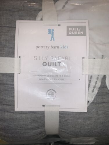 Pottery Barn Kids Silly Safari F/Q Quilt W/2 Std And 2 Euro Shams - Fresh Stock Dated December 2025