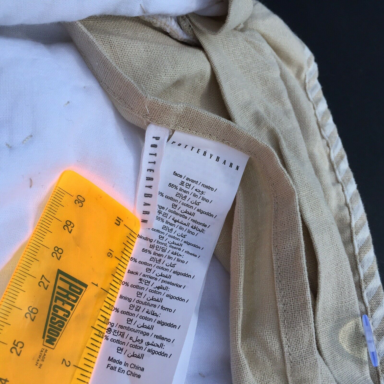 Carolina Patchwork Standard Pillow Sham Pottery Barn Floral Linen Blend - Fresh Stock Dated February 2026