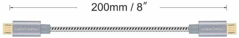 CableCreation Micro USB to OTG Cable, Male Male, Gray(1-Pack) - Fresh Stock Dated February 2026