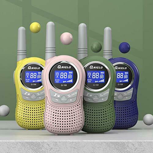 Walkie Talkies for Kids Rechargeable, 4 Pack Kids Walkie PinkGreenBlueYellow - Fresh Stock Dated February 2026