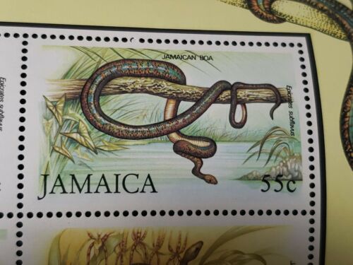 Jamaica 594a 1984 snakes stamp sheet mint NH - Fresh Stock Dated December 2025
