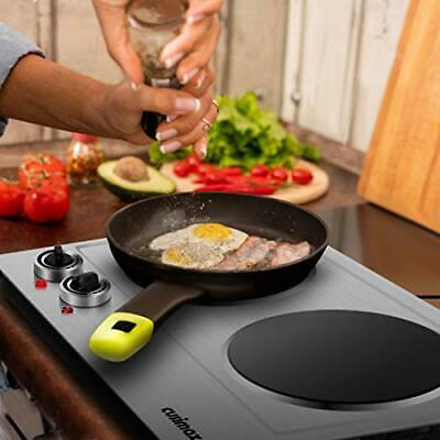 Hot Plate,  1800W Portable Electric Cooktop, Hot Plate Ceramic Double Burners - Fresh Stock Dated February 2026