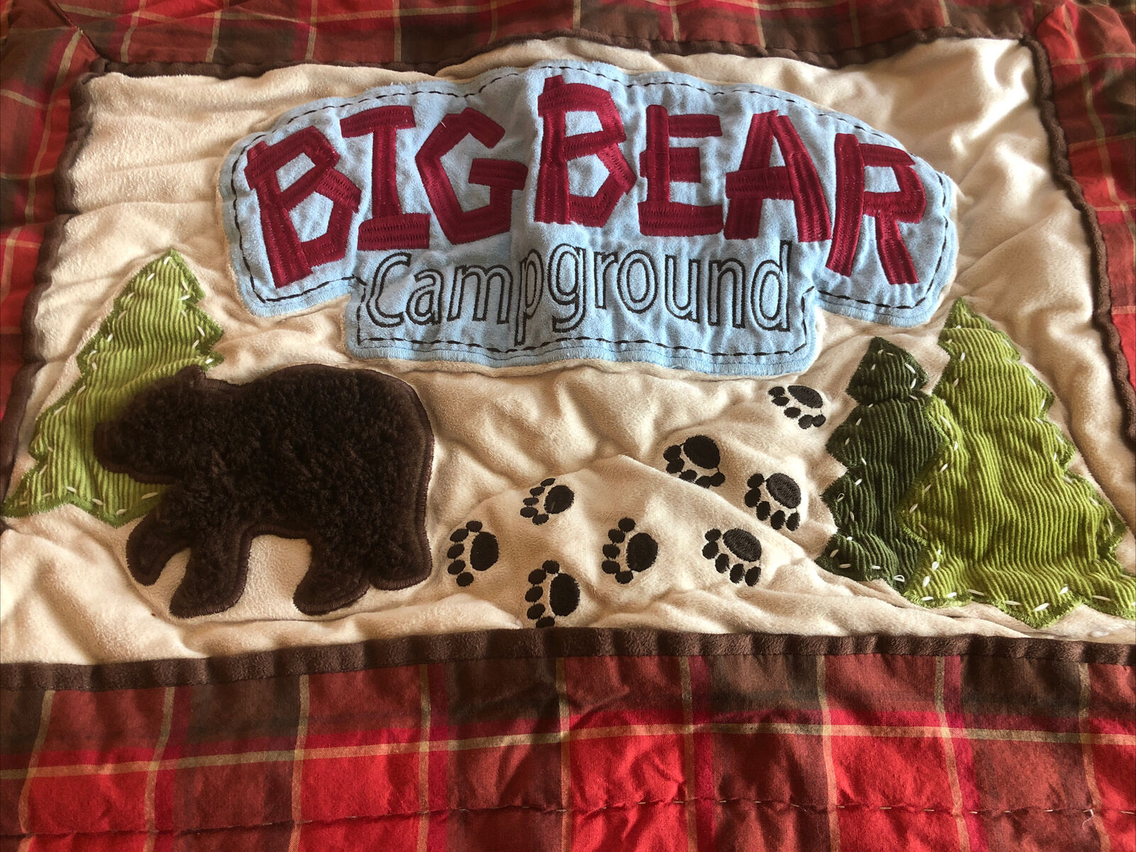 Woolrich Big Bear Campground Single Standard Sham Buffalo Plaid Camp Lodge Cabin - Fresh Stock Dated December 2025