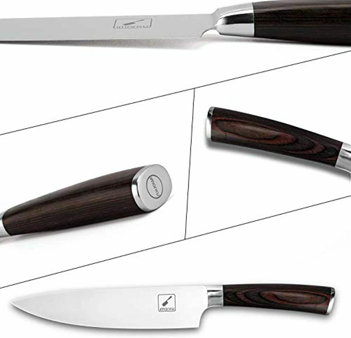 imarku Chef Knife - Pro Kitchen Knife 8 Inch Chef's Knives High Carbon German St - Fresh Stock Dated December 2025