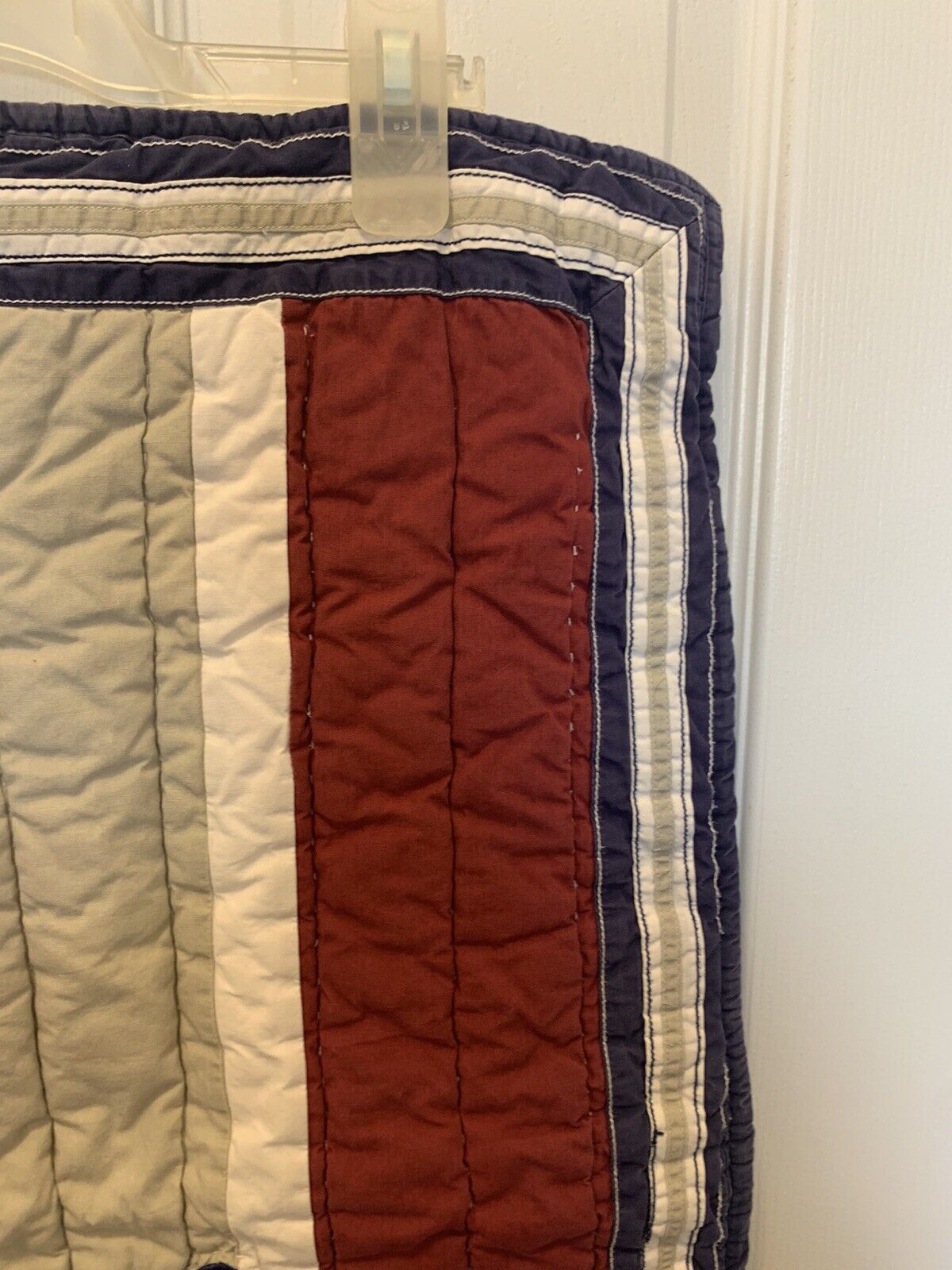 Pottery Barn Kids Green White Kahki Blue Red Quilted Standard Sham 20x26 - Fresh Stock Dated February 2026