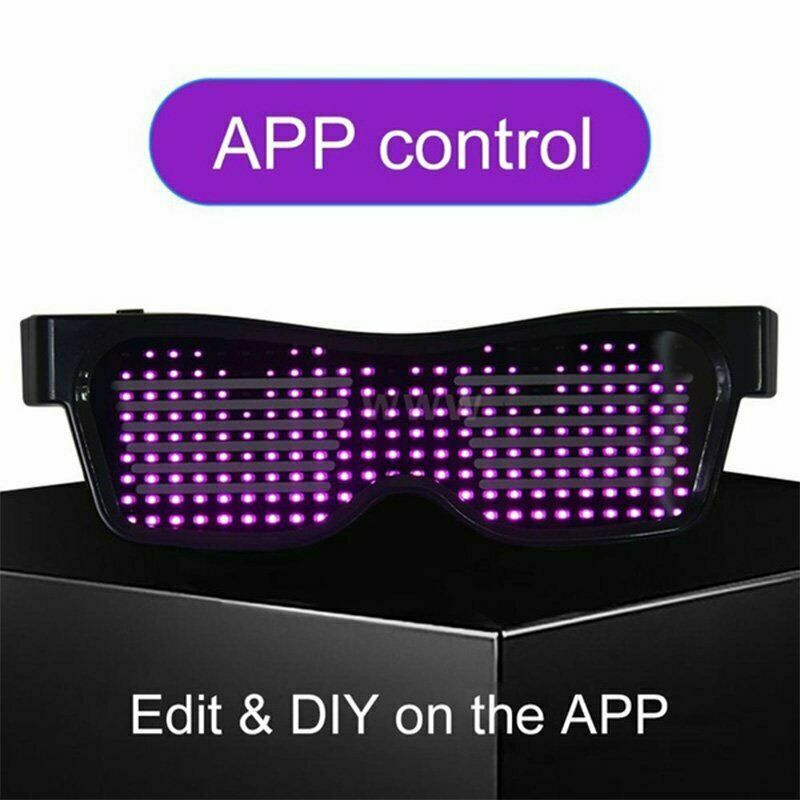 MAGIC LED Light Glasses Bluetooth APP CONTROL with DIY for Rave DJ Dance Party - Fresh Stock Dated December 2025