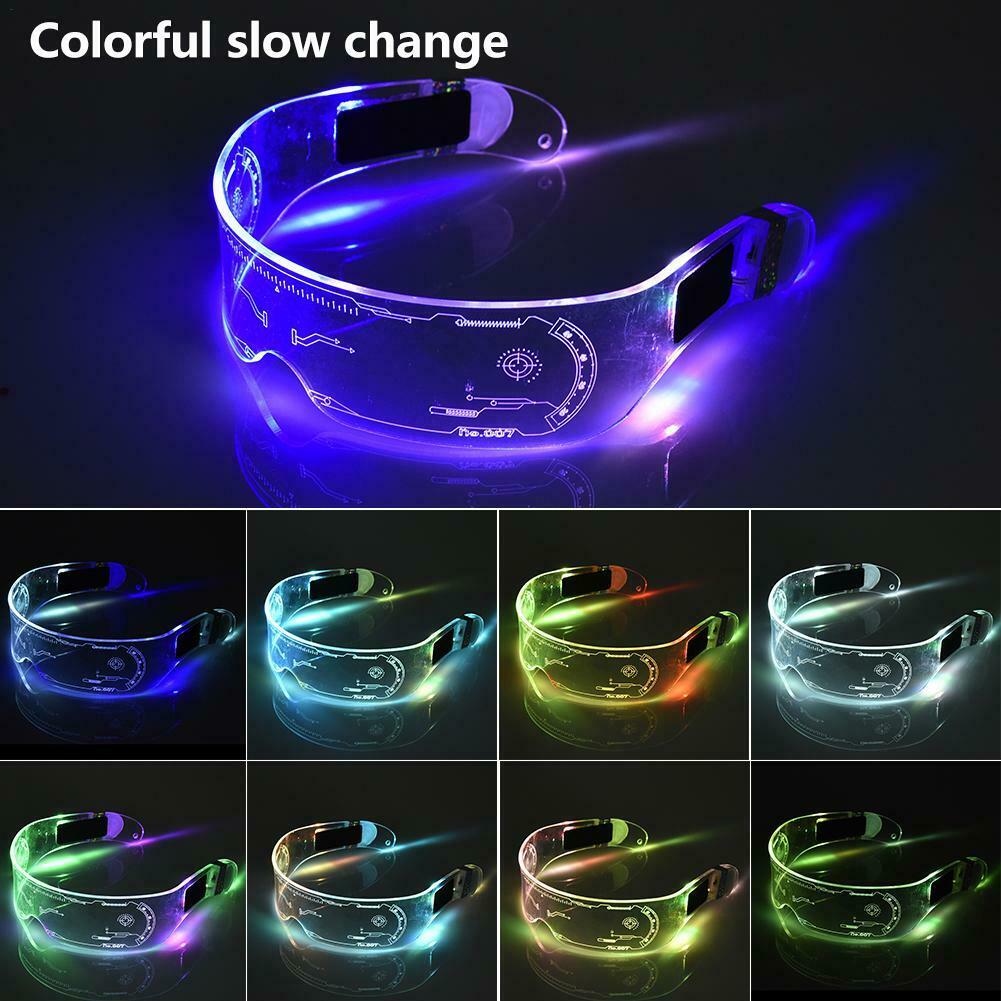 Halloween LED glowing glasses light up glasses disco bar DJ Christmas party - Fresh Stock Dated February 2026