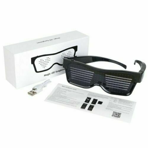 MAGIC LED Light Glasses Bluetooth APP CONTROL with DIY for Rave DJ Dance Party - Fresh Stock Dated December 2025