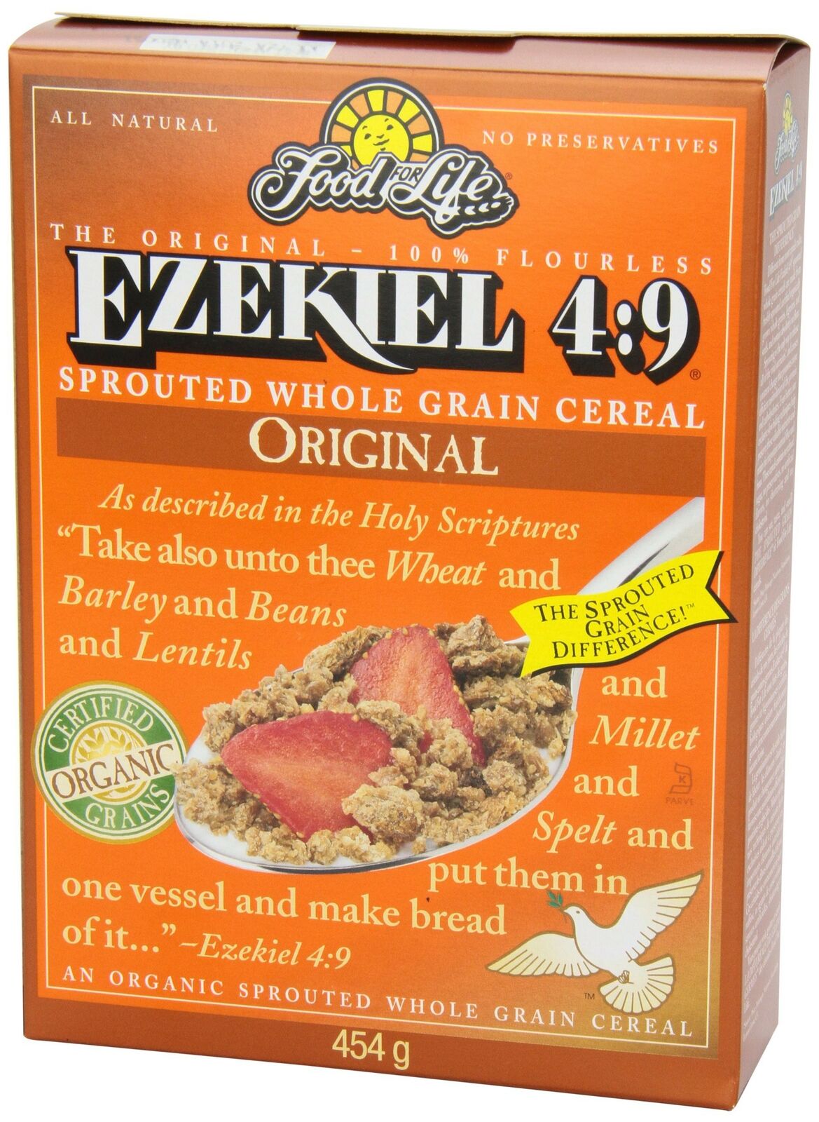Food For Life Ezekiel 4:9 Organic Sprouted Whole Grain Cereal, Original, 16-O... - Fresh Stock Dated December 2025