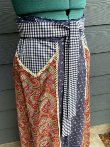 Vtg Gunne Sax Long Skirt Paisley Calico Gingham Size 9 Pockets Jessica's Gunnie - Fresh Stock Dated December 2025