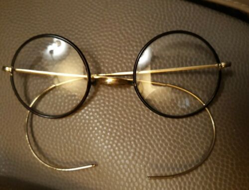 Antique G.F.  SHUR ON Wire Frame Round EYE Glasses GF SHUR ON - Fresh Stock Dated February 2026