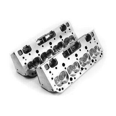 Chevy SBC 350 217cc 68cc Angle CNC Solid Flat Assembled Cylinder Heads - Fresh Stock Dated February 2026