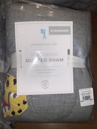 Pottery Barn Kids Silly Safari F/Q Quilt W/2 Std And 2 Euro Shams - Fresh Stock Dated December 2025