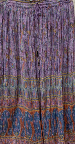 Vintage Cotton Broomstick Crinkle Maxi Skirt Boho Hippie Festival Flowy NEW NOS - Fresh Stock Dated March 2026