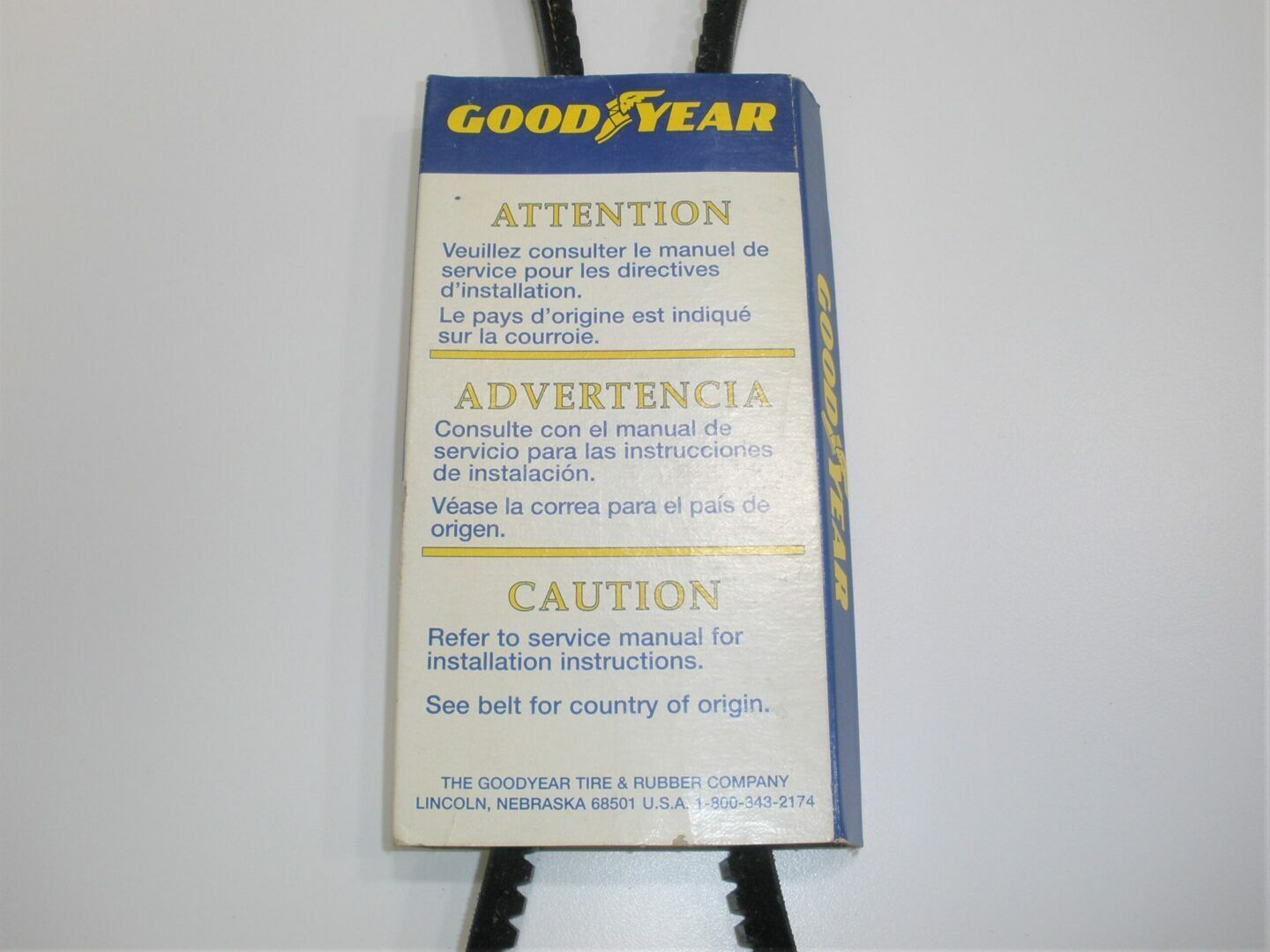 Goodyear 4L460 74460 *QTY 2* Light Duty FHP Fractional Horsepower Utility V-Belt - Fresh Stock Dated February 2026