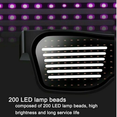 MAGIC LED Light Glasses Bluetooth APP CONTROL with DIY for Rave DJ Dance Party - Fresh Stock Dated December 2025