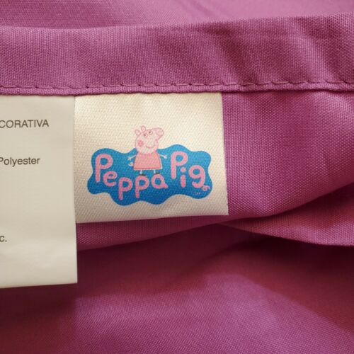 Peppa Pig Standard Size Pillow Sham Pink Floral Flowers - Fresh Stock Dated December 2025