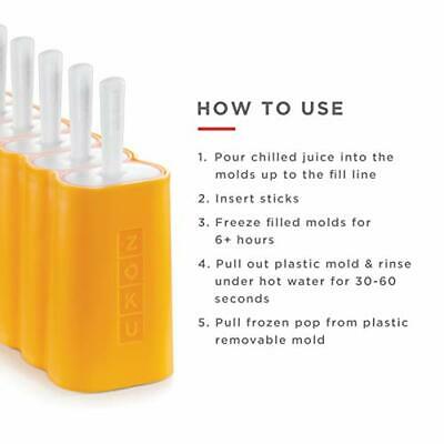 Zoku Mod Pops 6 Classic Popsicle Molds in One Compact Tray With Sticks and Dr... - Fresh Stock Dated February 2026