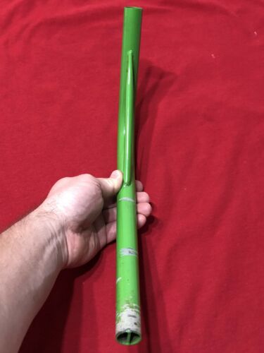 GREEN STAMPED TIOGA BRACED LAY BACK SEAT POST OLD SCHOOL BMX - Fresh Stock Dated December 2025