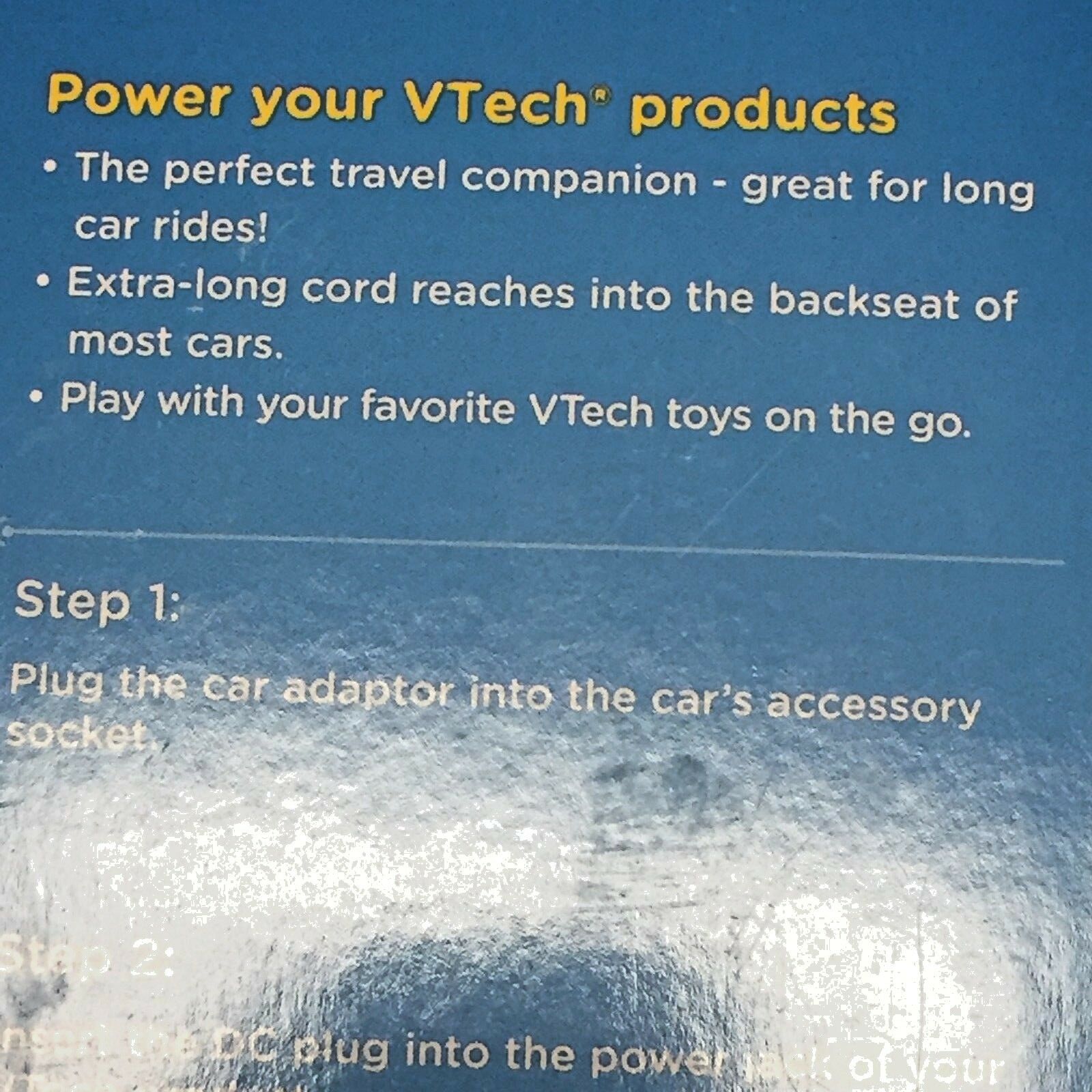 NEW~ VTech Car Adaptor ~ SILVER AND BLUE - Fresh Stock Dated February 2026