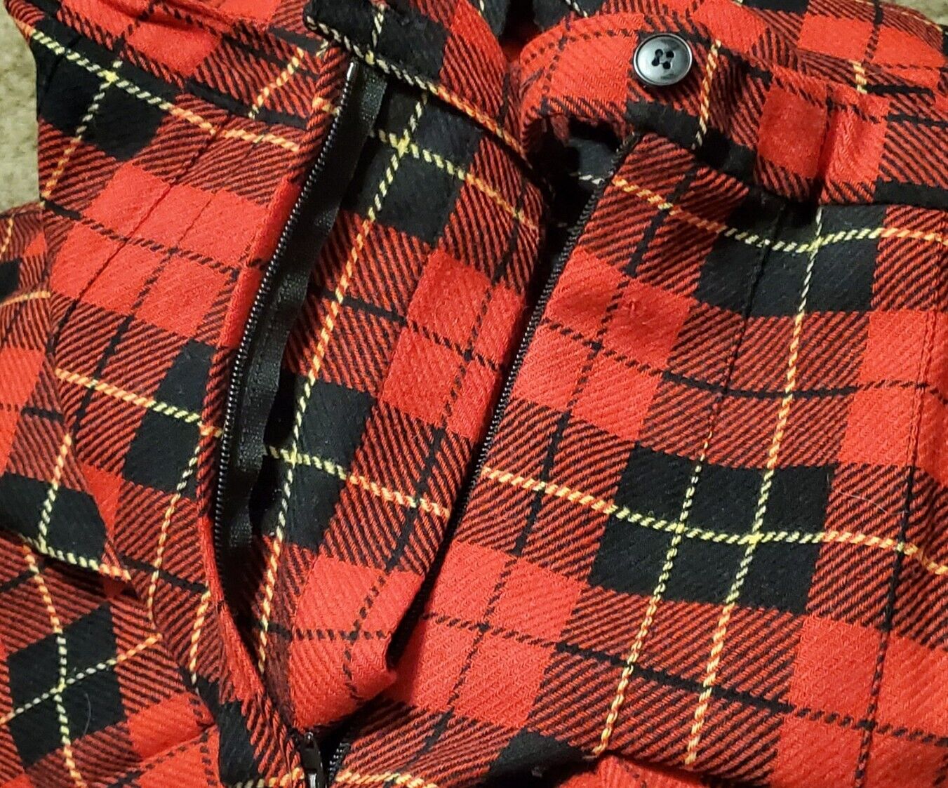 Vintage Pendleton Plus 24W Wool Skirt Wallace Tartan Red Black Pleated Womens - Fresh Stock Dated March 2026