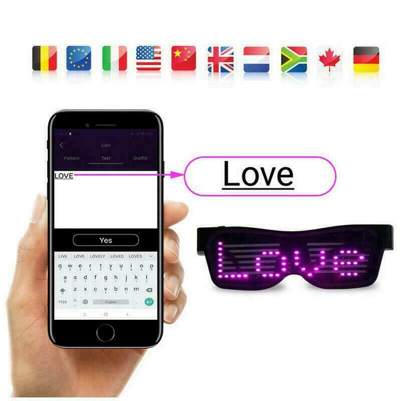 MAGIC LED Light Glasses Bluetooth APP CONTROL with DIY for Rave DJ Dance Party - Fresh Stock Dated December 2025