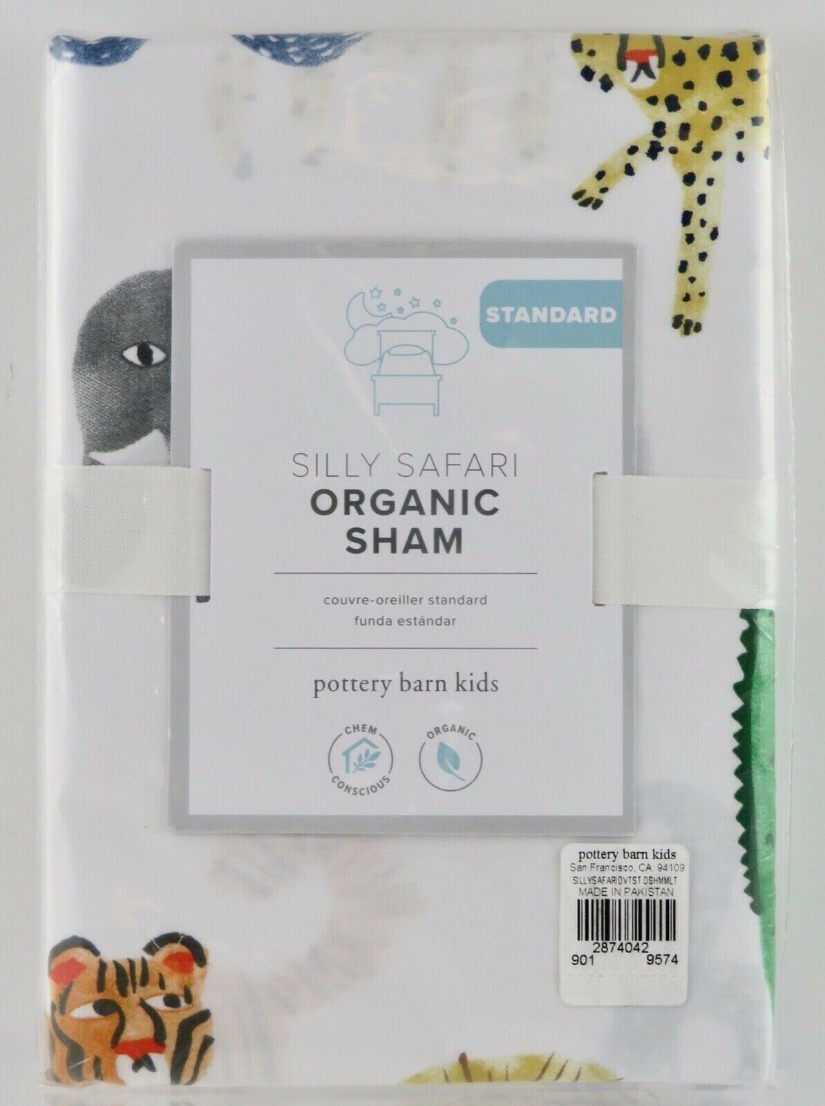 Pottery Barn Kids Silly Safari Standard Sham - Fresh Stock Dated December 2025