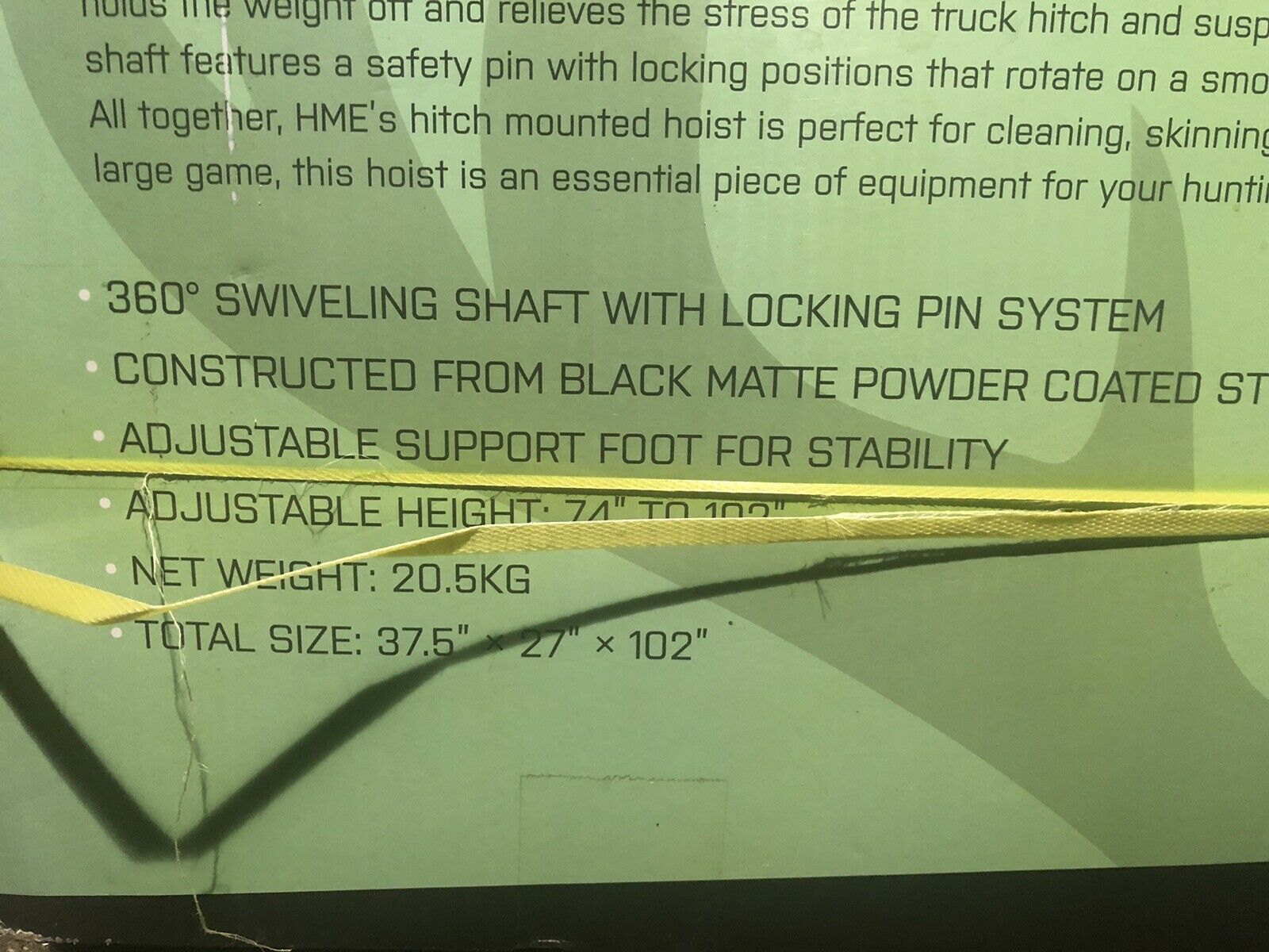 Big Game Hoist 360° Swivel Hitch Mounted 400# Skinning Irrigating Cleaning Aging - Fresh Stock Dated December 2025
