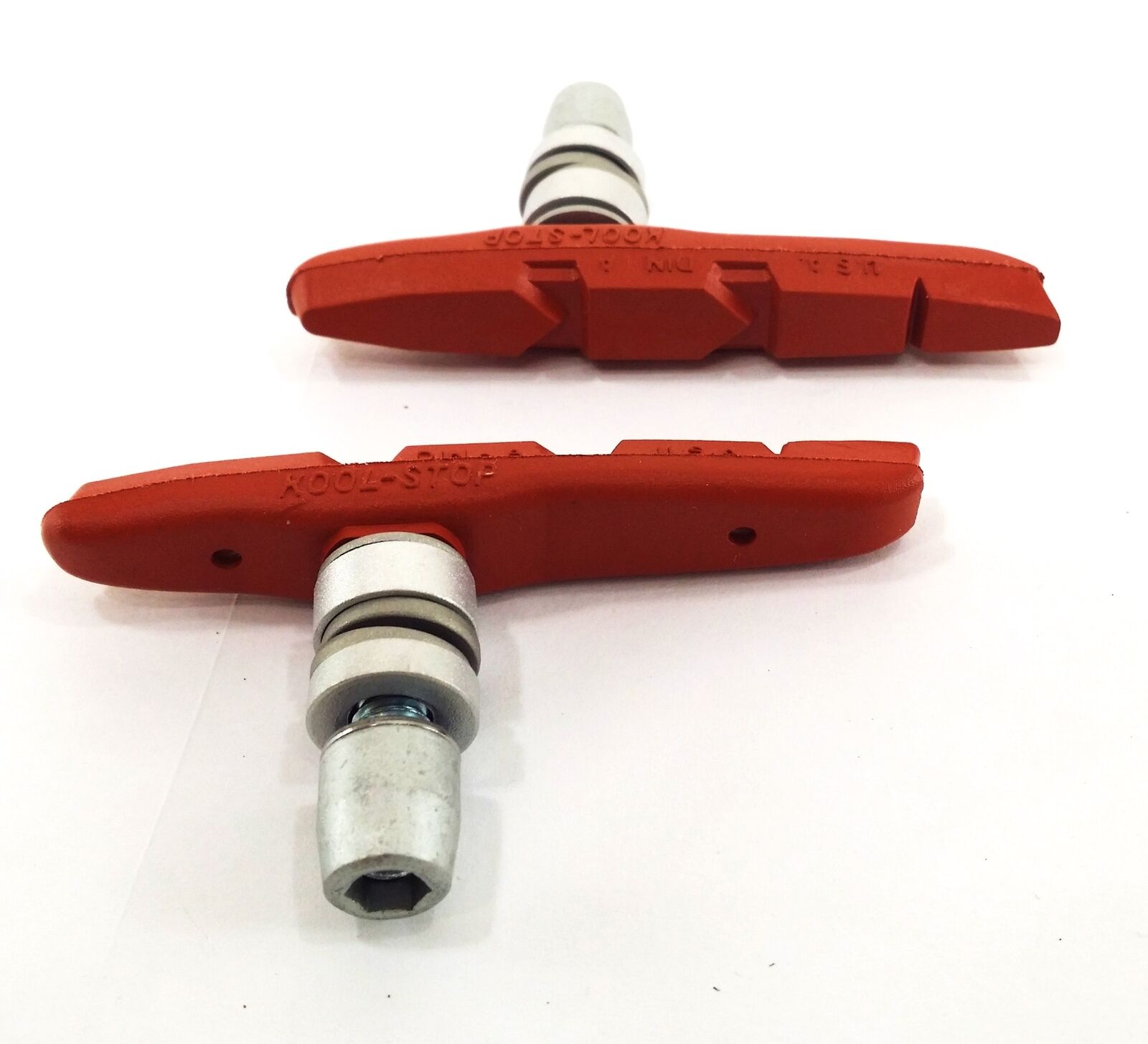 Kool-Stop Thinline MTB V Brake Pads - Threaded Extreme Condition Salmon - Fresh Stock Dated December 2025