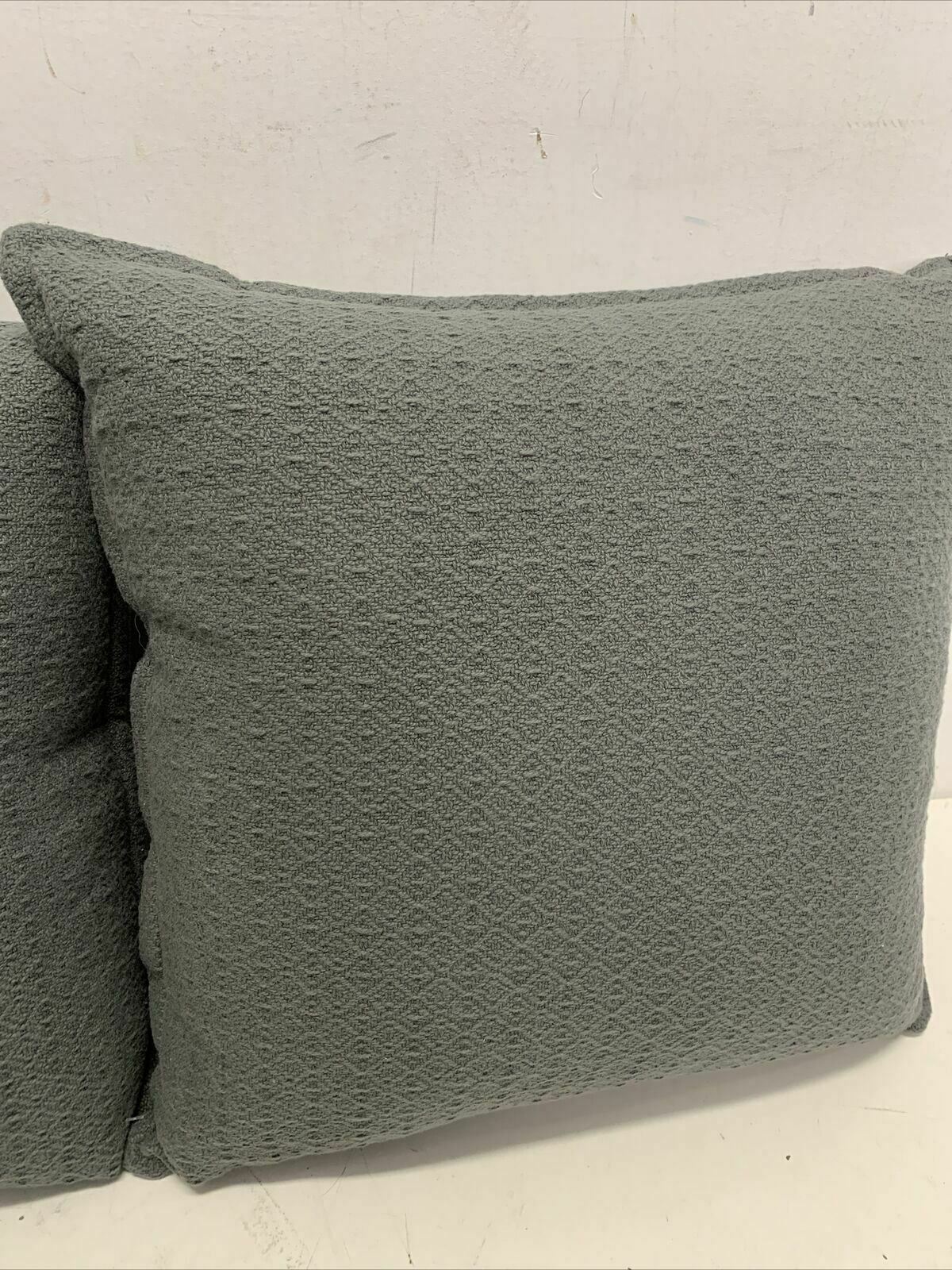 Pottery Barn Mini Diamond Decorative Pillow 16x16 Gray NEW Cotton    2-PACK - Fresh Stock Dated December 2025