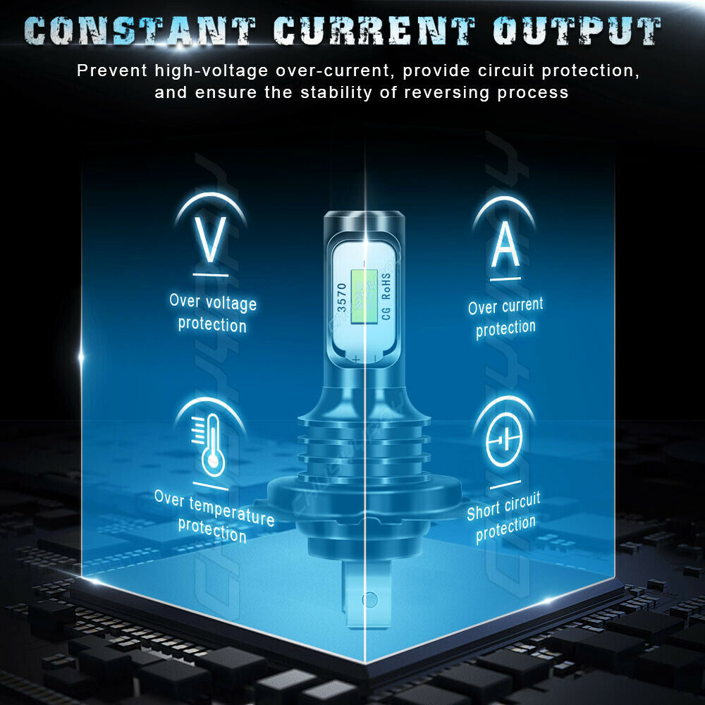 H7 For Hyundai Santa Fe 2013 2014 2015 2016 LED Headlight High Beam bulbs 8000k - Fresh Stock Dated February 2026