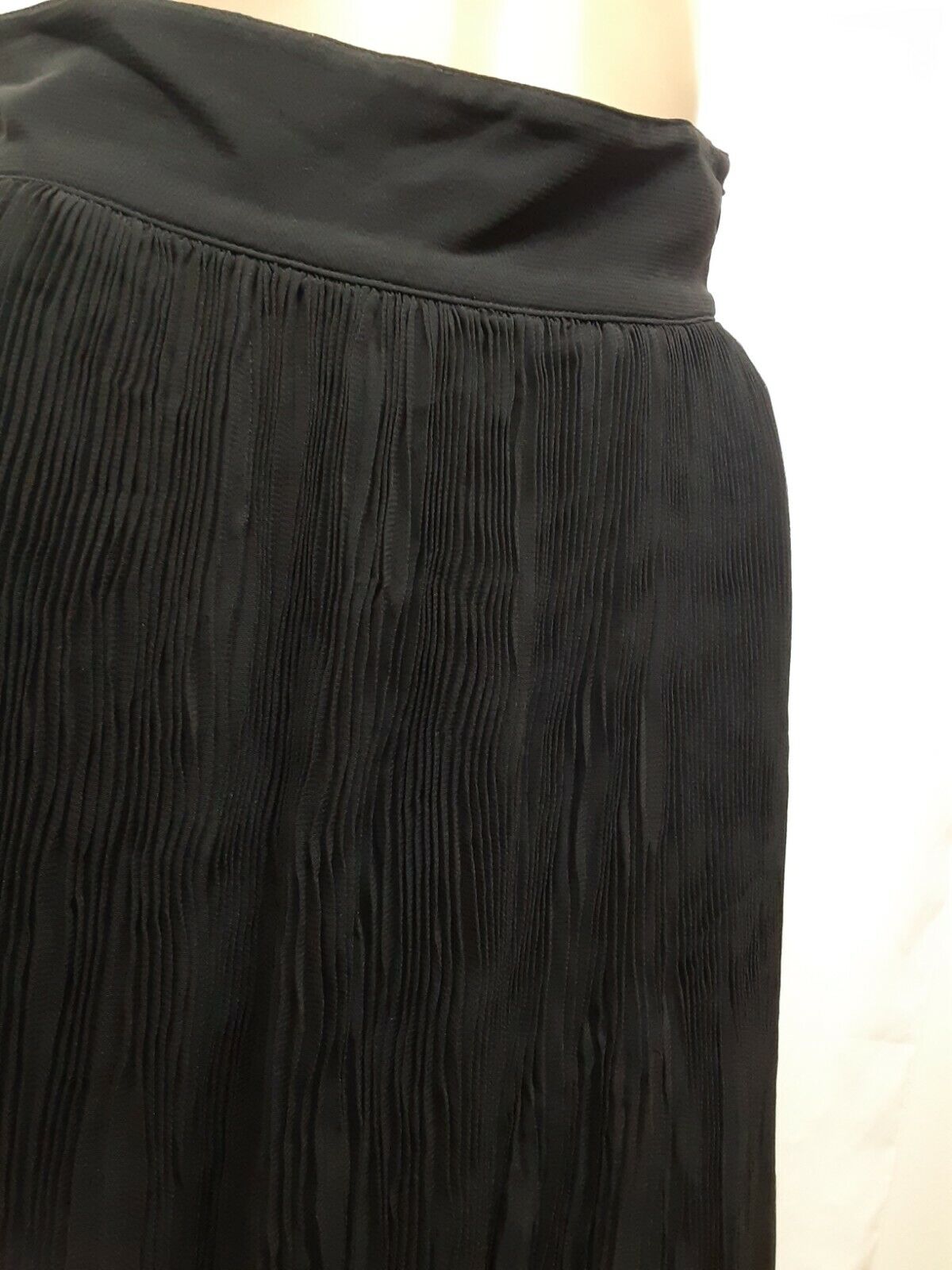 Vintage Lolita Lempicka Long Black Layered Mini Pleats Skirt Made In France 6 - Fresh Stock Dated March 2026