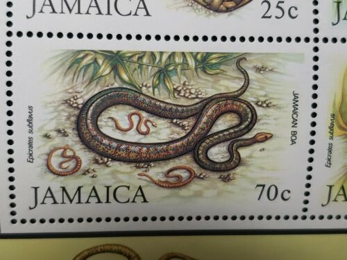 Jamaica 594a 1984 snakes stamp sheet mint NH - Fresh Stock Dated December 2025