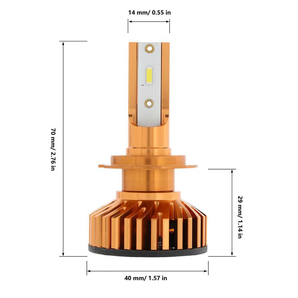 AUXBEAM H7 LED Headlight Bulbs White 6000K fit for BMW S1000RR 2009-2018 S1000XR - Fresh Stock Dated February 2026