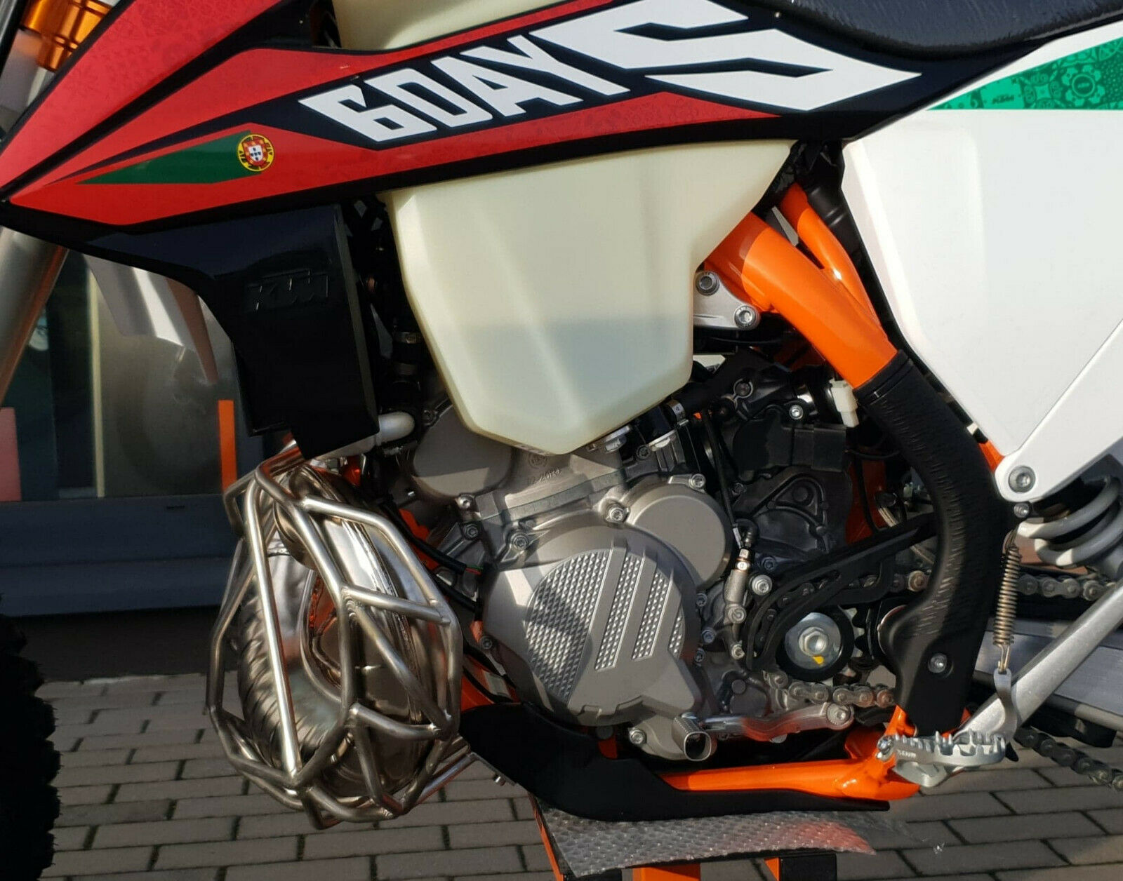 KTM Husqvarna exhaust pipe guard Diffusorschutz Cage Muzzle - Fresh Stock Dated February 2026