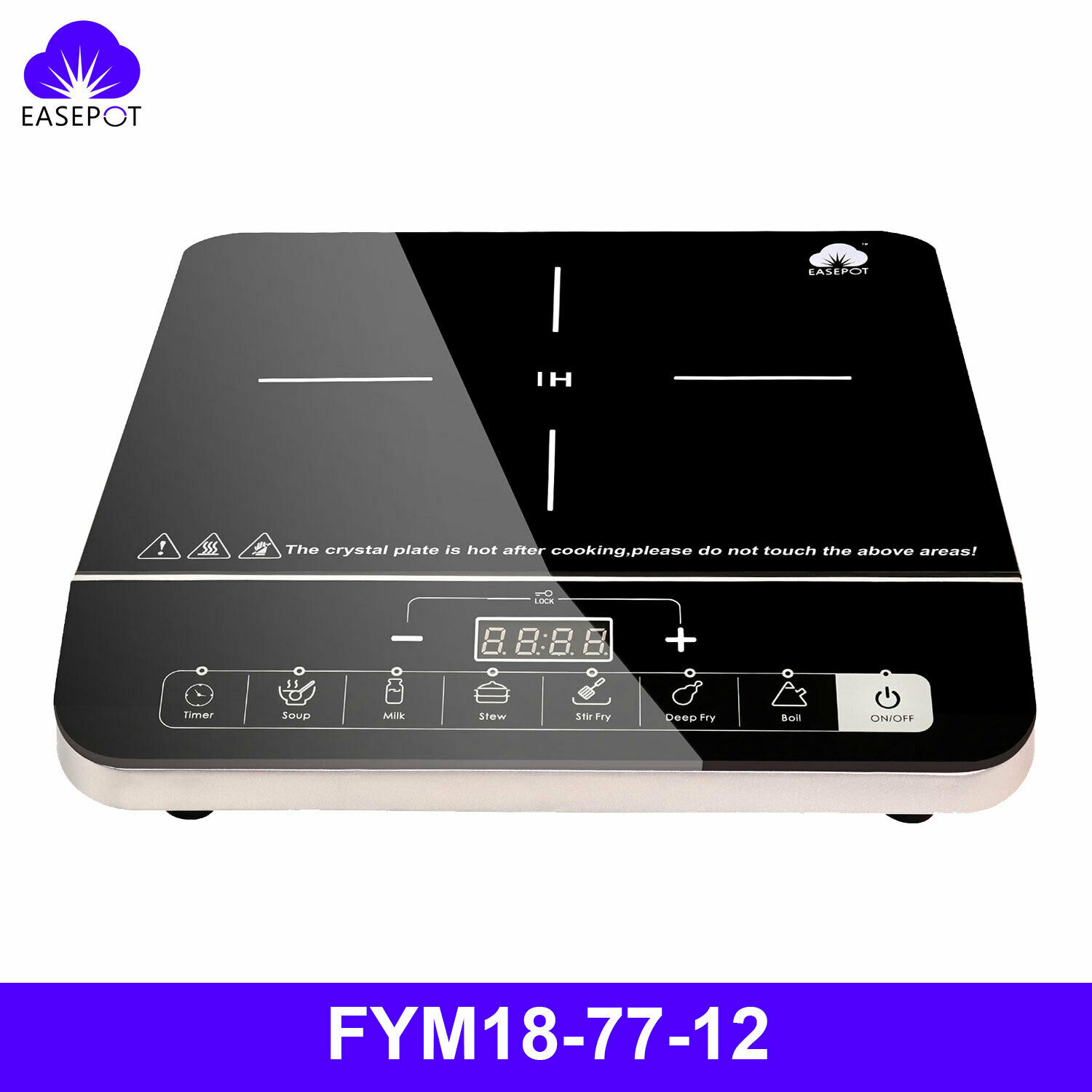 EASEPOT Portable Electric Induction Cooktop 1800W Cooker Countertop Hot Plates - Fresh Stock Dated December 2025