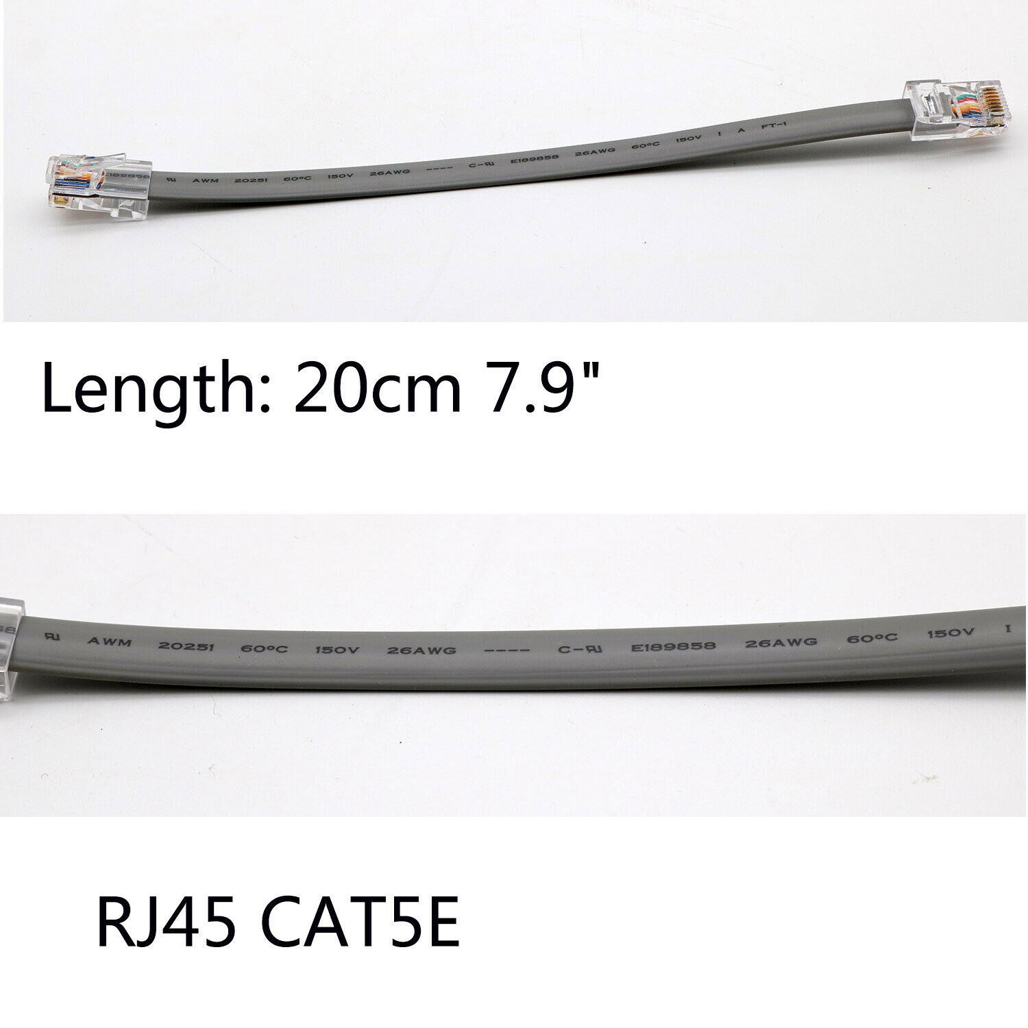 1x Cat5E Ethernet Cable Lan Network RJ45 Flat Patch Internet Cable for PC Laptop - Fresh Stock Dated December 2025